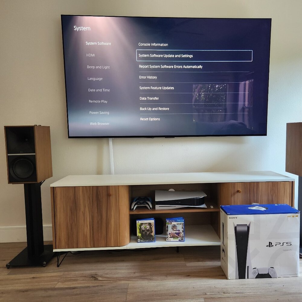 PlayStation 5 Disk with 2nd blue controller and 2 games